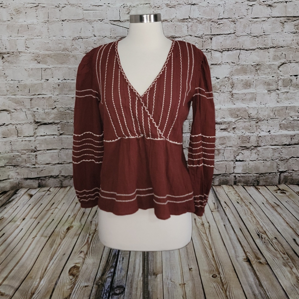 Madewell Faux Wrap Top Size XS - Picture 3 of 13